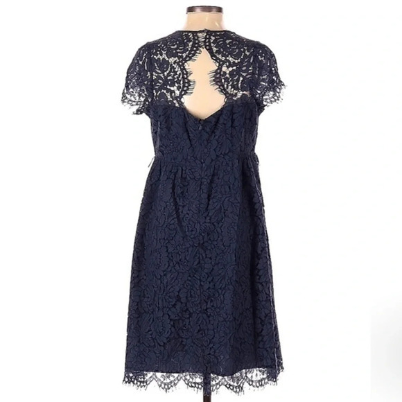 Jessica Simpson Navy Lace Overlay Cocktail Dress Size S Small - Picture 2 of 4